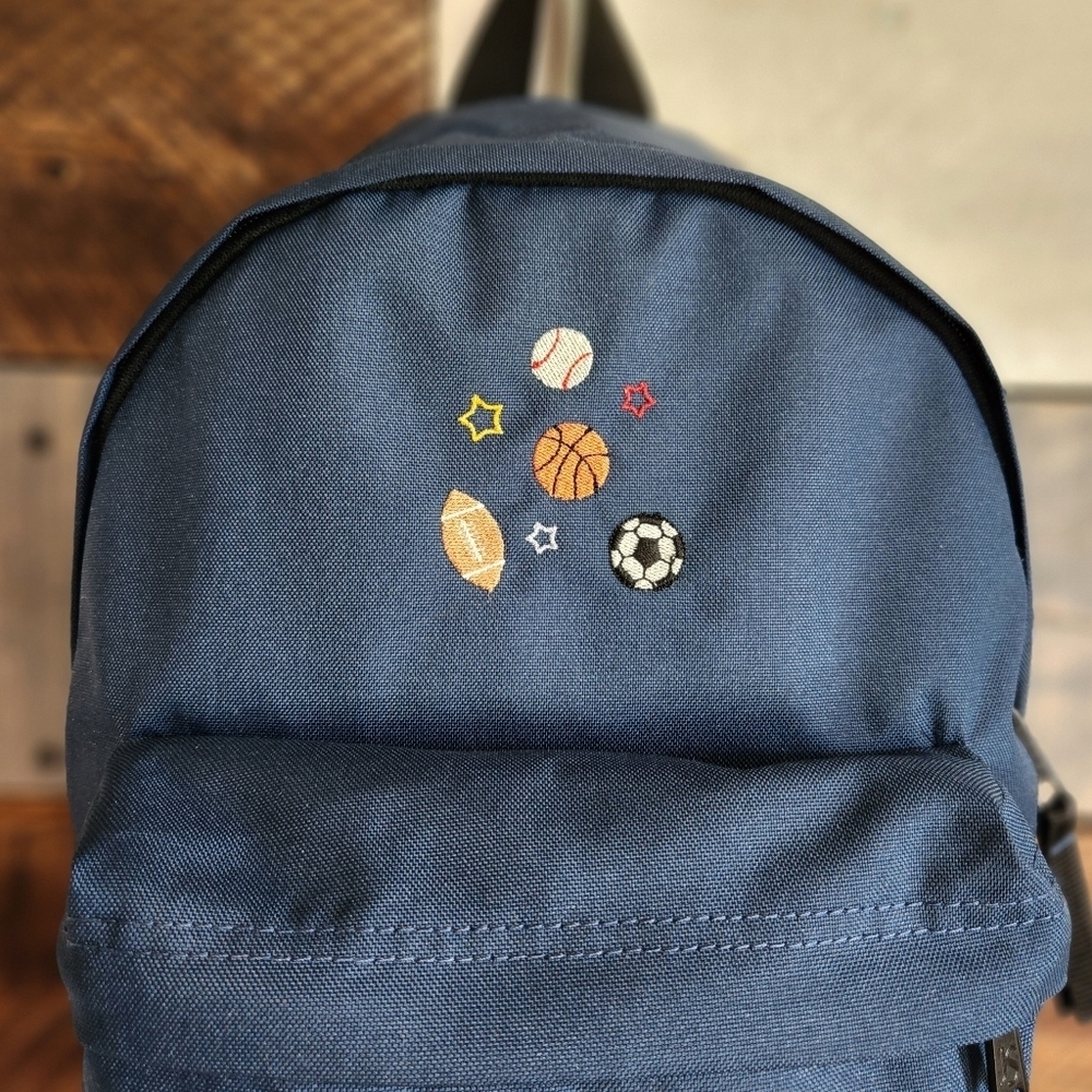 Jansport Navy Blue Small Mini Sporty Youth Kids Backpack - Picture 4 of 12